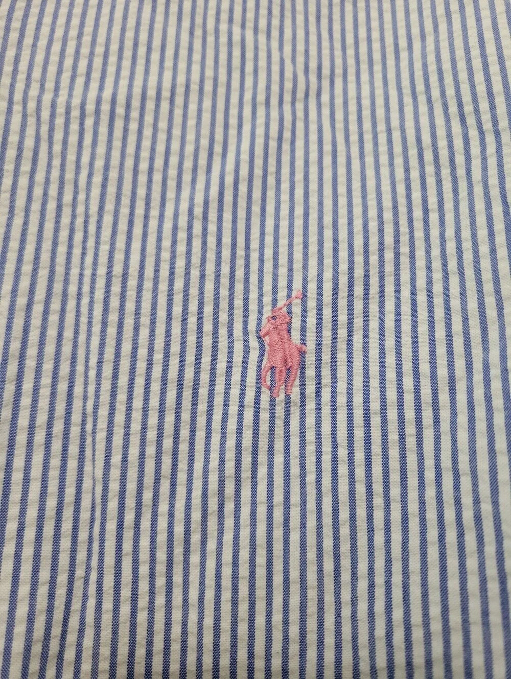 Lot of 3 Men's Polo Ralph Lauren Short Sleeve Shirts Polos Sz L Pink Blue Stripe